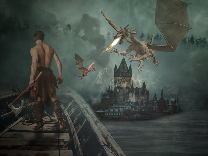 Fantasy Dragon Castle